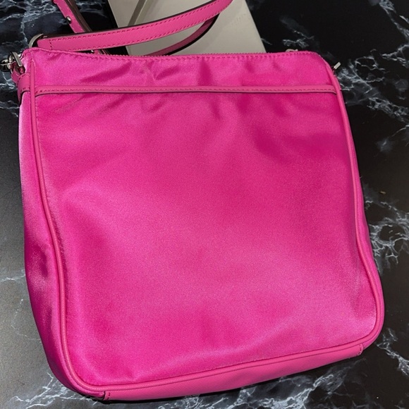 MICHAEL KORS Bag Jet Set Nylon Hot Pink Gabardine Messenger Crossbody AUTHENTIC - Picture 11 of 15